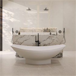 ABBER Ванна из искусственного камня Stein AS9610 белая матовая AS9610