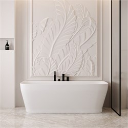 ABBER Ванна из искусственного камня Stein AS9616 белая матовая AS9616