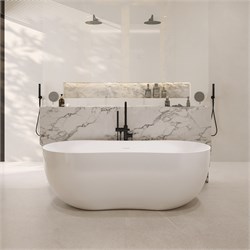 ABBER Ванна из искусственного камня Stein AS9604 белая матовая AS9604