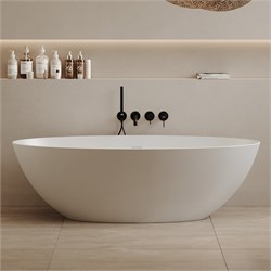 ABBER Ванна из искусственного камня Stein AS9625-1.7 белая матовая AS9625-1.7