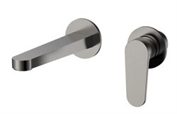 AQUAme AQM6915GM Novara Смеситель для раковины настенный на 2отв., цвет металл AQM6915GM