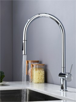 AQUAme AQM9901CR  Cucina  Смеситель для кухни с выдвижным U-образным изливом, хром AQM9901CR