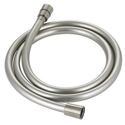 AQUAme AQM1502BN  Шланг душевой, ПВХ, 1500 мм, с латунными коническими гайками и защитой от перекручивания, никель шлифованный AQM1502BN