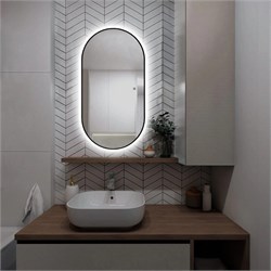 AQUAme AQM9109B 550x1050 Зеркало с подсветкой  и подогревом, универсальный монтаж AQM9109B