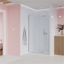 VECONI Душевая дверь Evo 100 CH, 1000x1950, хром, стекло прозрачное E1-CH-100-01-C9