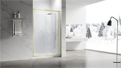 VECONI Душевая дверь раздвижная Vianno VN-55G, 1500x1950, Золото брашинг, стекло прозрачное VN55G-150-01-C8