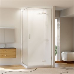 VECONI Душевая дверь распашная Vianno VN-73R/R, 900x1950, Хром, стекло дождь VN73R/R-90-06-C4