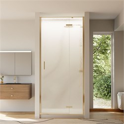 VECONI Душевая дверь распашная Vianno VN-73RG/R, 1000x1950, Золото брашинг, стекло дождь VN73RG/R-100-06-C4