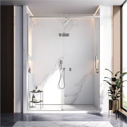 VECONI Душевая дверь раздвижная Vianno VN-75, 1300x2000, хром, стекло прозрачное VN75-130-01-C4