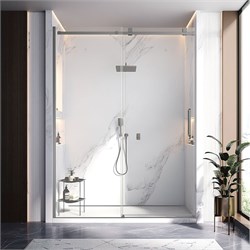 VECONI Душевая дверь раздвижная Vianno VN-75GR, 1200x2000, графит брашинг, стекло прозрачное VN75GR-120-01-C4