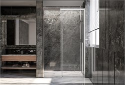 VECONI Душевая дверь Premium Trento PTD-30CH, 1400х2000, хром, стекло прозрачное PTD30-CH-140-01-C4