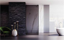 VECONI Душевая перегородка Korato KR-81BT, 700x2000, черный матовый, стекло тонированное KR81BT-70-05-C8