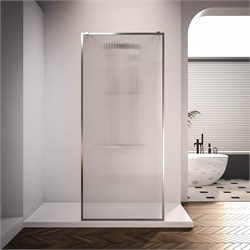 VECONI Душевая перегородка Korato KR-90F, 1100x2000, хром, рифленое осветлённое KR90F-110-08-C4