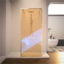 VECONI Душевая перегородка Korato KR-90GC, 1100x2000, брашированное золото, хамелеон KR90GC-110-09-C4