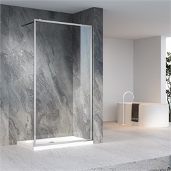 VECONI Душевая перегородка Korato KR-81, 800x2000, хром, стекло прозрачное KR81-80-01-C8