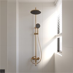 VECONI Душевая стойка TURI, золото брашинг TU-100-G-C4