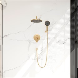 VECONI Встраиваемая душевая система TEORA, Золото брашинг TE-500-G-C4