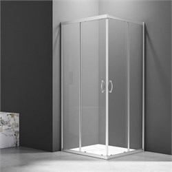 VECONI Душевой угол прямоугольный, двери раздвижные Rovigo RV-101, 900x800x1900, хром, стекло прозрачное RV101-8090-01-C4