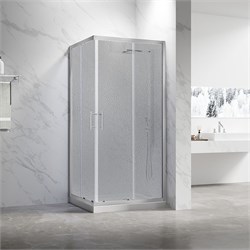 VECONI Душевой угол прямоугольный, двери раздвижные Rovigo RV-27CH, 1000х900х1900, хром, стекло pear RV27CH-10090-02-C8