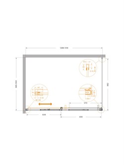 CEZARES Plane Душевой уголок прямоугольный двери раздвижные размер 130x90 см, профиль - оружейная сталь / стекло - прозрачное PLANE-AH-1-130/90-C-GM