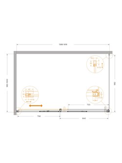 CEZARES Plane Душевой уголок прямоугольный двери раздвижные размер 160x100 см, профиль - хром / стекло - прозрачное PLANE-AH-1-160/100-C-CR