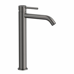 LEMARK Смеситель Kalina LMF-2115S-GM для раковины высокий, графит LMF-2115S-GM