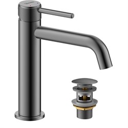 LEMARK Смеситель Beluga LMF-8012B-GM для раковины, графит LMF-8012B-GM