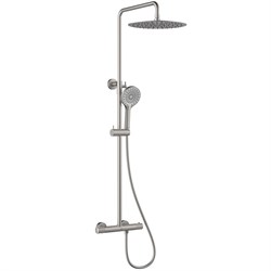 LEMARK Смеситель Beluga LMF-8045B-BN для душа с регулируемой высотой штанги и лейкой верхнего душа «Тропический дождь», термостатический, никель LMF-8045B-BN