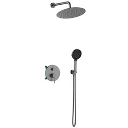 LEMARK Смеситель Beluga LMF-8055B-GM для душа, встраиваемый, графит LMF-8055B-GM