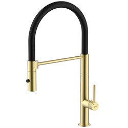 LEMARK Смеситель Beluga LMF-8074B-BRLG для кухни с гибким изливом, золото LMF-8074B-BRLG
