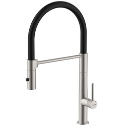LEMARK Смеситель Beluga LMF-8074B-BN для кухни с гибким изливом, никель LMF-8074B-BN