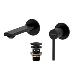 LEMARK Смеситель Valday LMF-8133B-BL для раковины, встраиваемый, черный матовый LMF-8133B-BL