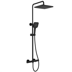 LEMARK Смеситель Valday LMF-8146B-BL для ванны и душа, термостатический, черный матовый LMF-8146B-BL