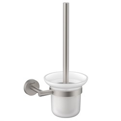 LEMARK Ёршик для унитаза BELUGA подвесной, сталь, стекло, брашированный никель LMA-8021S-BN