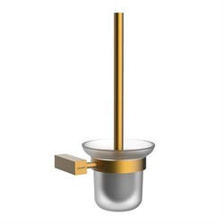LEMARK Ёршик для унитаза VALDAY подвесной, сталь, стекло, брашированное золото LMA-8121S-BRG