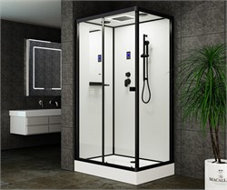 ESBANO Fora Душевая кабина прямоугольная размер 110x80 см профиль - черный матовый / стекло - прозрачное ESKBFO1180CKR