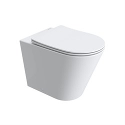 BELBAGNO Flay Унитаз приставной безободковый с сиденьем и смывом TORNADO FLAY-TOR BB1003CB-TOR/SC BB1003CB-TOR/SC