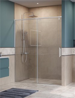 BELBAGNO Soft Close-1 Душевая дверь в нишу раздвижная ширина 160 см, профиль - хром / стекло - прозрачное SOFT_CLOSE-1-BF-1-160-C-Cr