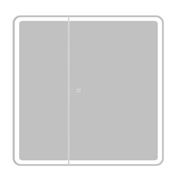 BELBAGNO Marino Зерк-ный шкаф с двумя расп. дверцам, с двумя стекл. полками, со встр. подсветкой и сенс. вык-лем SPC-MAR-800/800-2A-LED-TCH, 12W,220-240V, 800x800x150 SPC-MAR-800/800-2A-LED-TCH