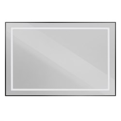 BELBAGNO Kraft Зеркало в алюминиевой раме со встроенным светильником и сенсорным выключателем по периметру рамы, SPC-KRAFT-1200-800-SENS-NERO, 1200x800x32 мм SPC-KRAFT-1200-800-SENS-NERO