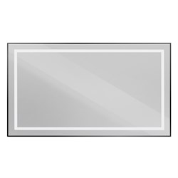 BELBAGNO Kraft Зеркало в алюминиевой раме со встроенным светильником и сенсорным выключателем по периметру рамы, SPC-KRAFT-1400-800-SENS-NERO, 1400x800x32 мм SPC-KRAFT-1400-800-SENS-NERO