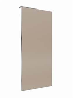 BELBAGNO Uno Душевая перегородка ширина 90 см, профиль - хром / стекло - Бронза UNO-L-1-TB-90-BR-Cr