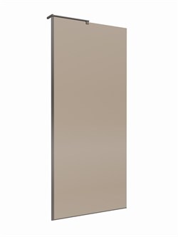 BELBAGNO Uno Душевая перегородка ширина 90 см, профиль - оружейная сталь / стекло - Бронза UNO-L-1-TB-90-BR-GM