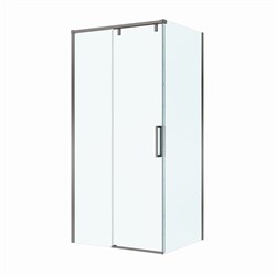 BELBAGNO Soft Close-1 Душевой уголок прямоугольный размер 100x90 см профиль - оружейная сталь / стекло - прозрачное, двери раздвижные SOFT_CLOSE-1-AH-1-100/90-C-GM