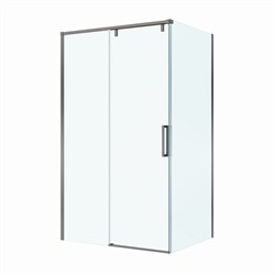BELBAGNO Soft Close-1 Душевой уголок прямоугольный размер 120x90 см профиль - оружейная сталь / стекло - прозрачное, двери раздвижные SOFT_CLOSE-1-AH-1-120/90-C-GM
