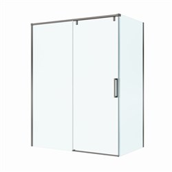 BELBAGNO Soft Close-1 Душевой уголок прямоугольный размер 160x90 см профиль - оружейная сталь / стекло - прозрачное, двери раздвижные SOFT_CLOSE-1-AH-1-160/90-C-GM
