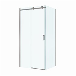 BELBAGNO Soft Close-2 Душевой уголок прямоугольный размер 100x90 см профиль - оружейная сталь / стекло - прозрачное, двери раздвижные SOFT_CLOSE-2-AH-1-100/90-C-GM