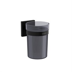 VITRA Стакан для зубных щеток Root A4480636 подвесной матовый черный пластик A4480636