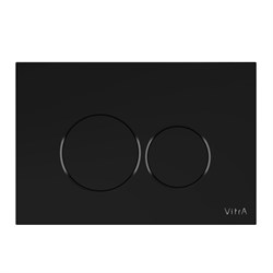 VITRA Кнопка смыва для инсталляции Origin 740-2450 глянцевая черная двойный смыв 740-2450