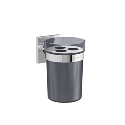 VITRA Стакан для зубных щеток Root A44806 подвесной хром пластик A44806